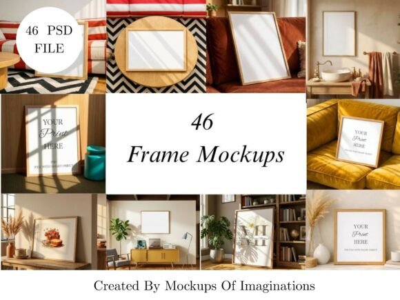 Download 46 Oak Wood Frame Mockup Bundle - Frame mockup bundle Collection
